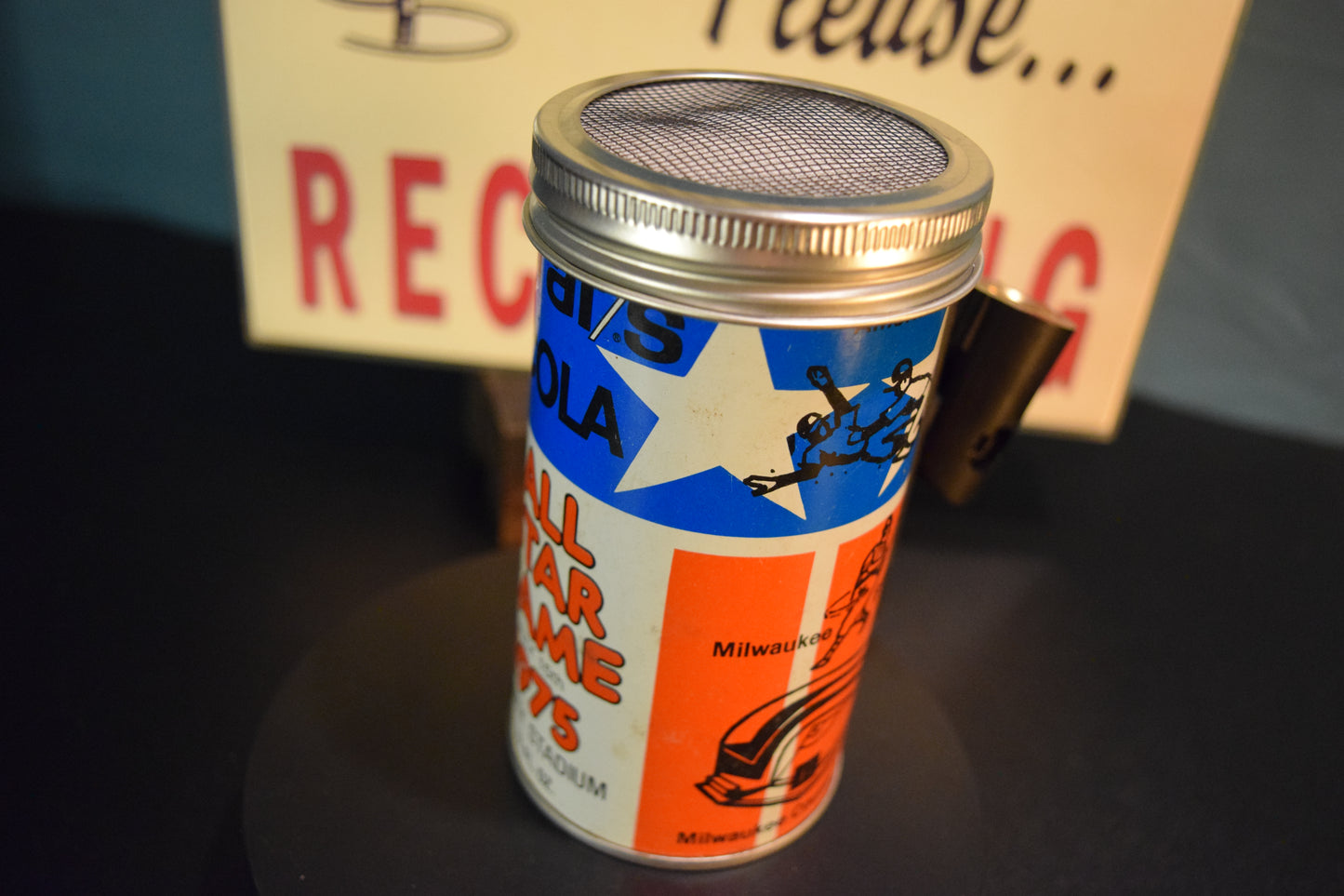 Lo Fi Soda Can Microphone - Graf's Cola, 1975 MLB All Star Game