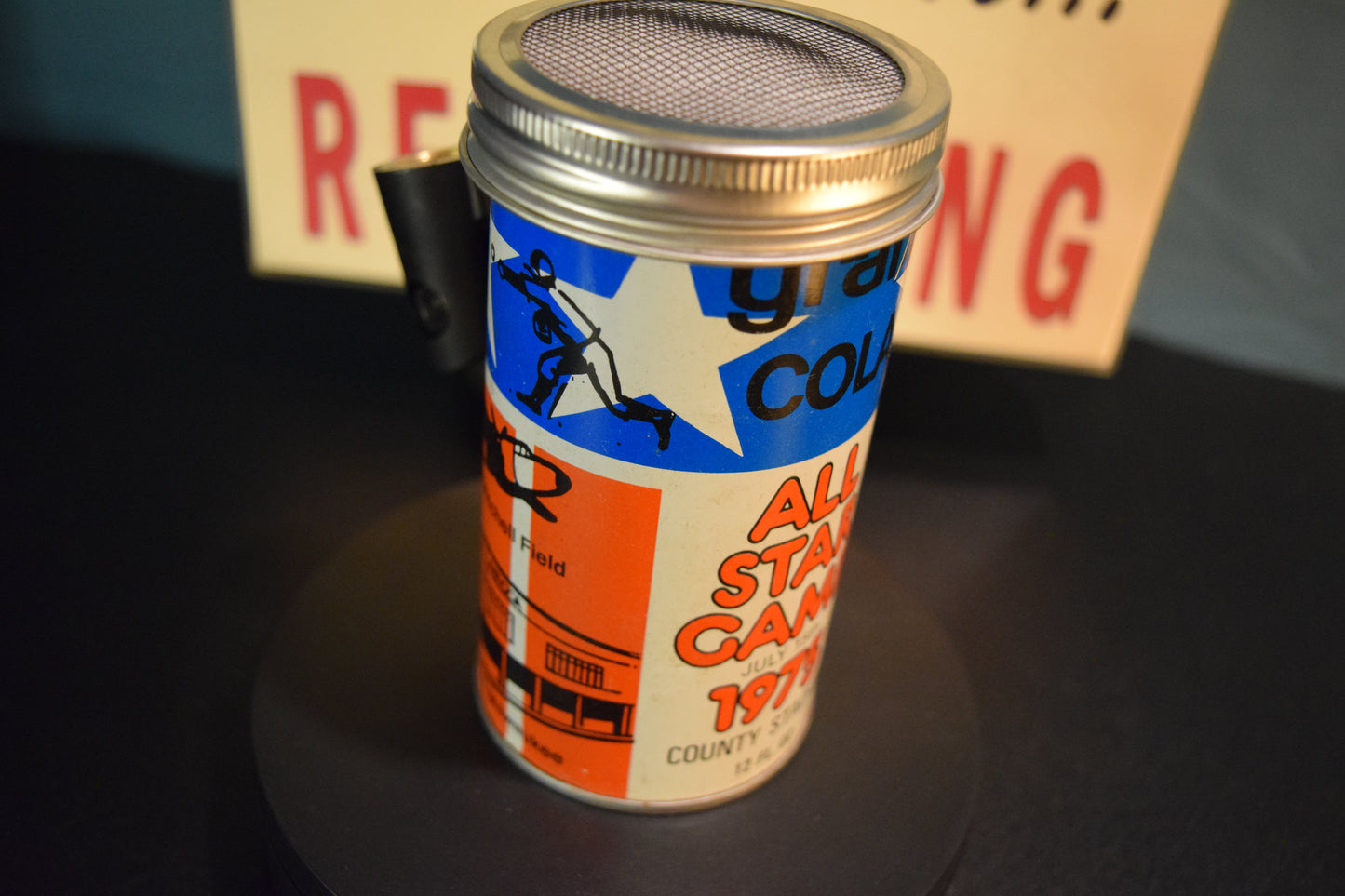 Lo Fi Soda Can Microphone - Graf's Cola, 1975 MLB All Star Game