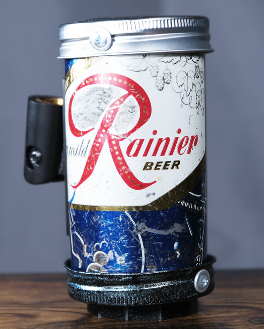 Lo Fi Beer Can Microphone - 1950s Boeing Wind Tunnel Rainier, Blue Paul Bunyan