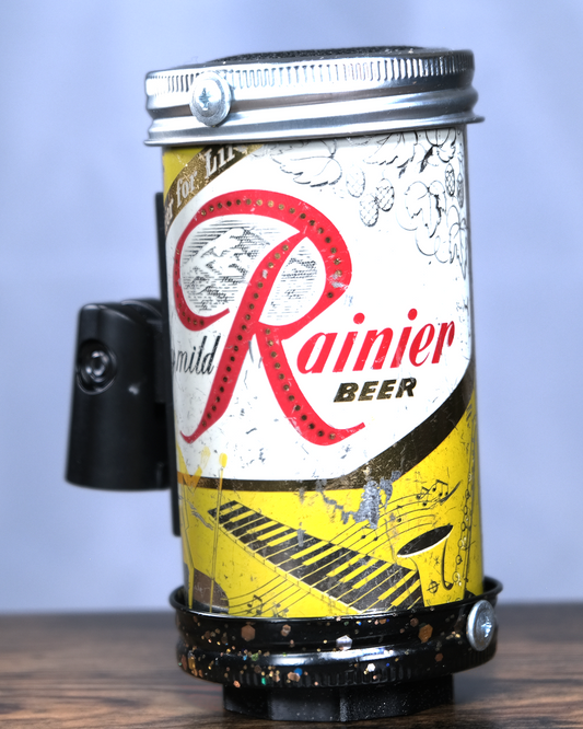 Lo Fi Beer Can Microphone - 1950s Boeing Wind Tunnel Rainier, Yellow Dance Hall Party