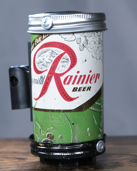 Lo Fi Beer Can Microphone - 1950s Boeing Wind Tunnel Rainier, Light Green Paul Bunyan