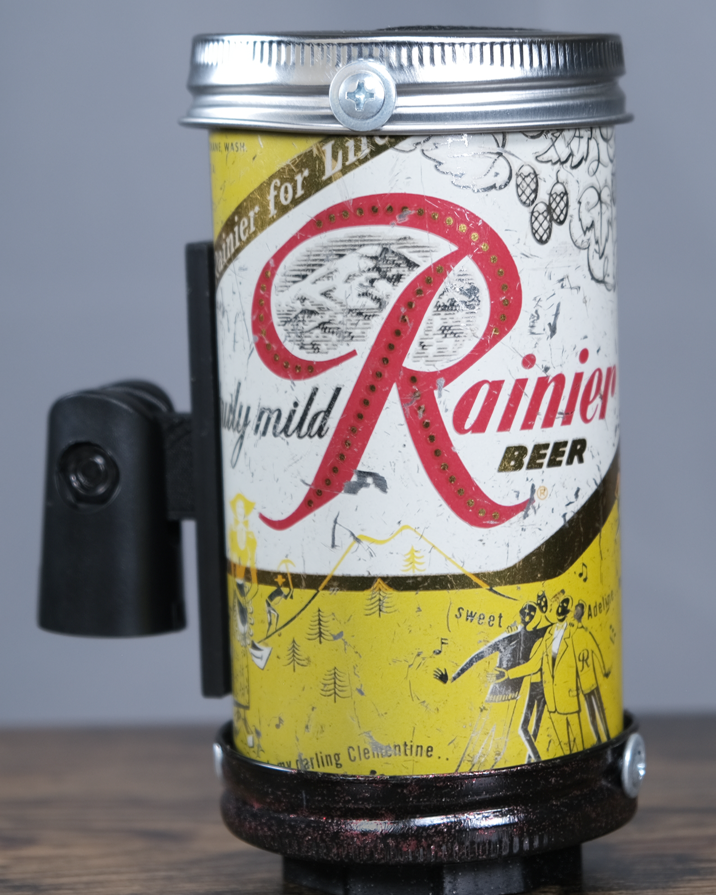 Lo Fi Beer Can Microphone - 1950s Boeing Wind Tunnel Rainier, Yellow Bavarian Circus