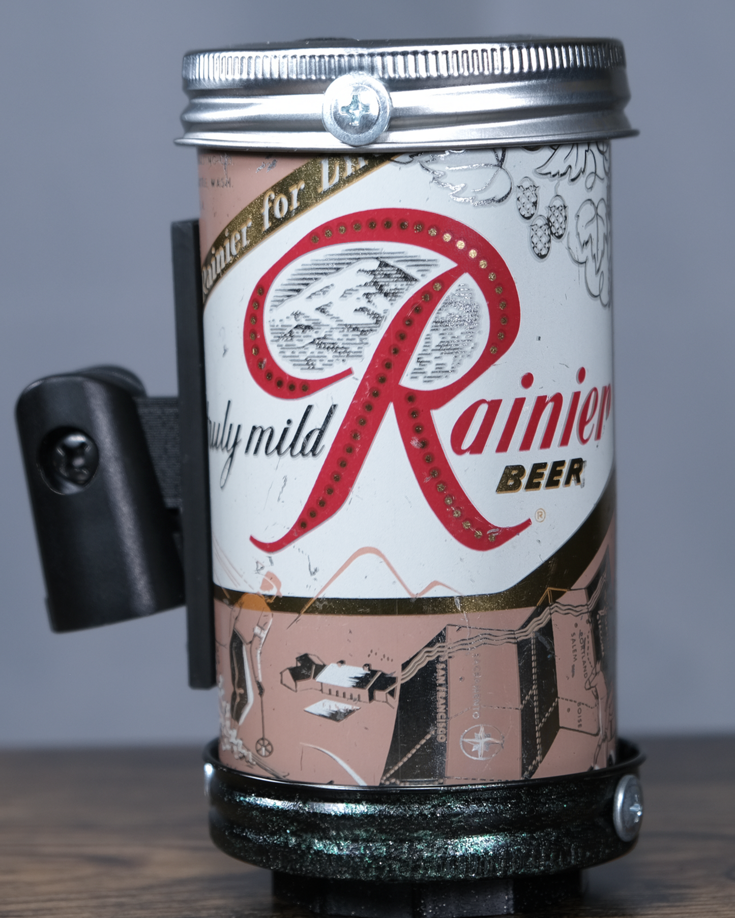 Lo Fi Beer Can Microphone - 1950s Boeing Wind Tunnel Rainier, Tan Pacific Northwest Map & Landmarks