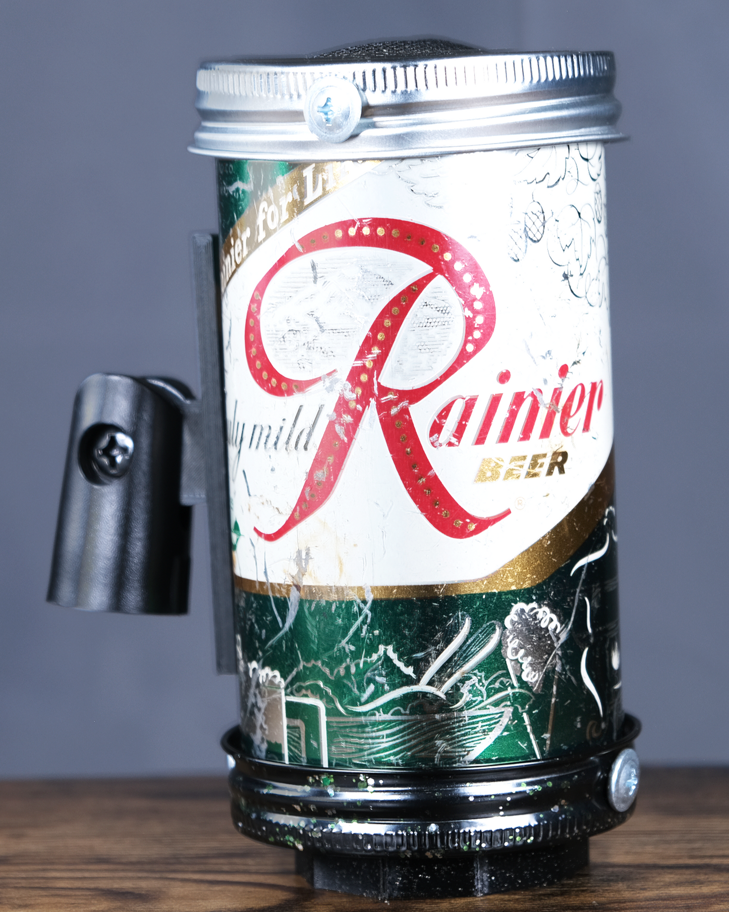 Lo Fi Beer Can Microphone - 1950s Boeing Wind Tunnel Rainier, Green Chef's Menu