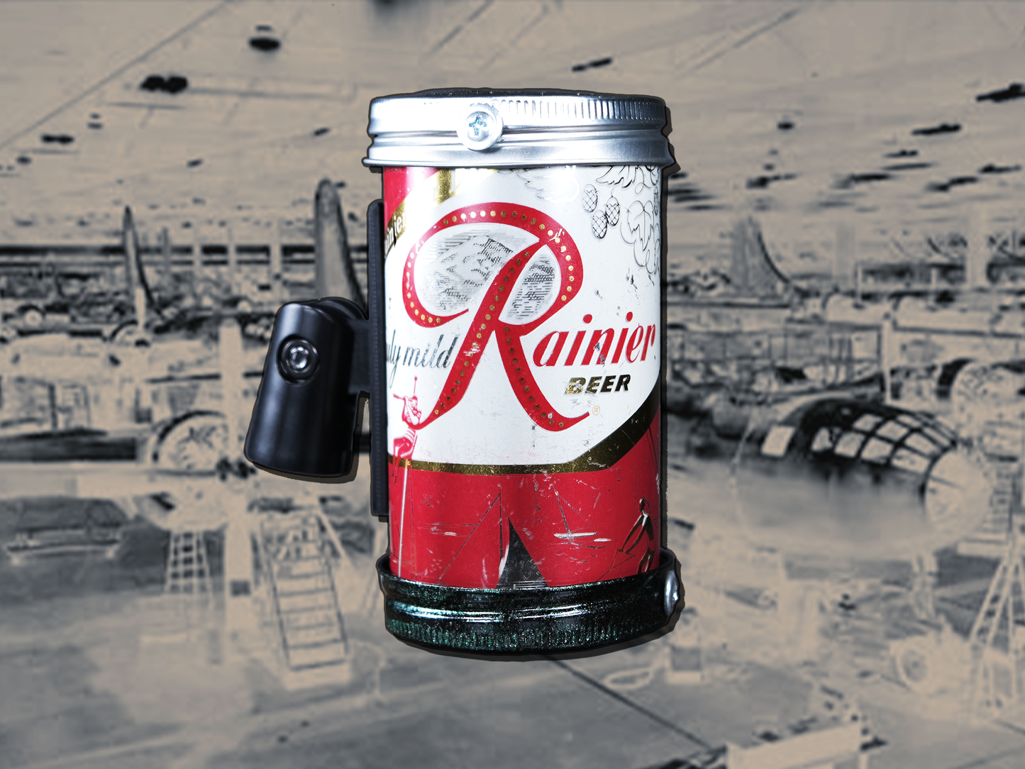 Lo Fi Beer Can Microphone - 1950s Boeing Wind Tunnel Rainier, Red Parks and Recreation