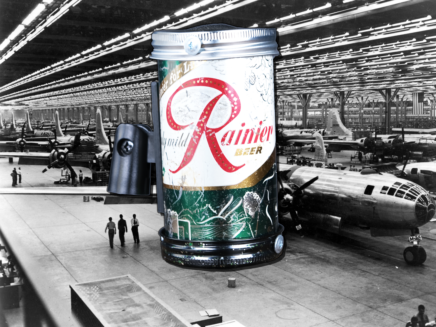 Lo Fi Beer Can Microphone - 1950s Boeing Wind Tunnel Rainier, Green Chef's Menu