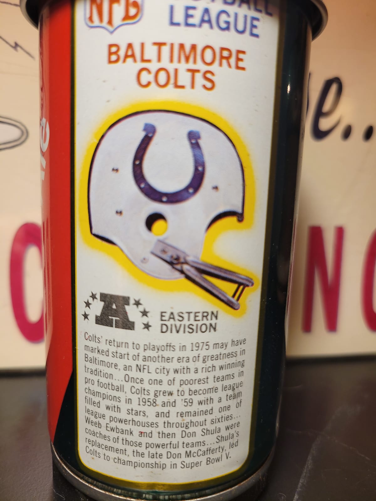 Lo Fi Soda Can Microphone - 1976 NFL Baltimore Colts