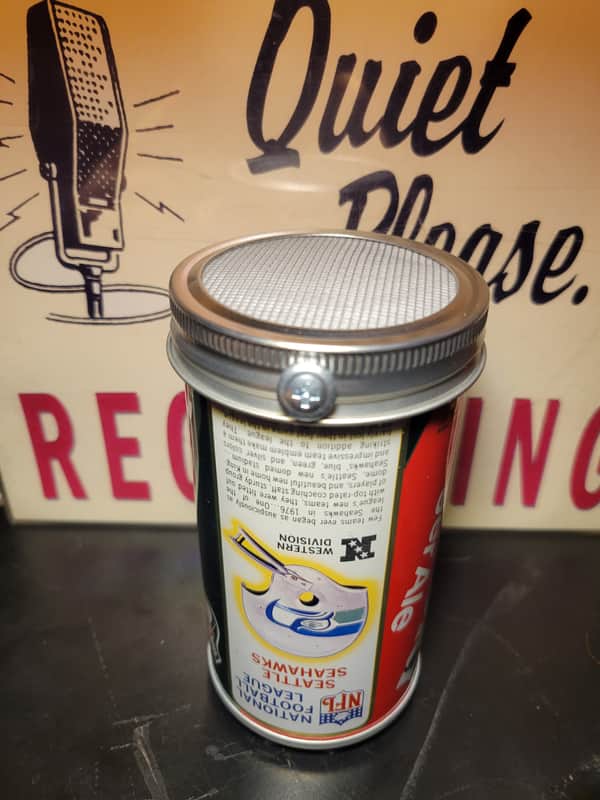 Lo Fi Soda Can Microphone - 1976 NFL Seattle Seahawks