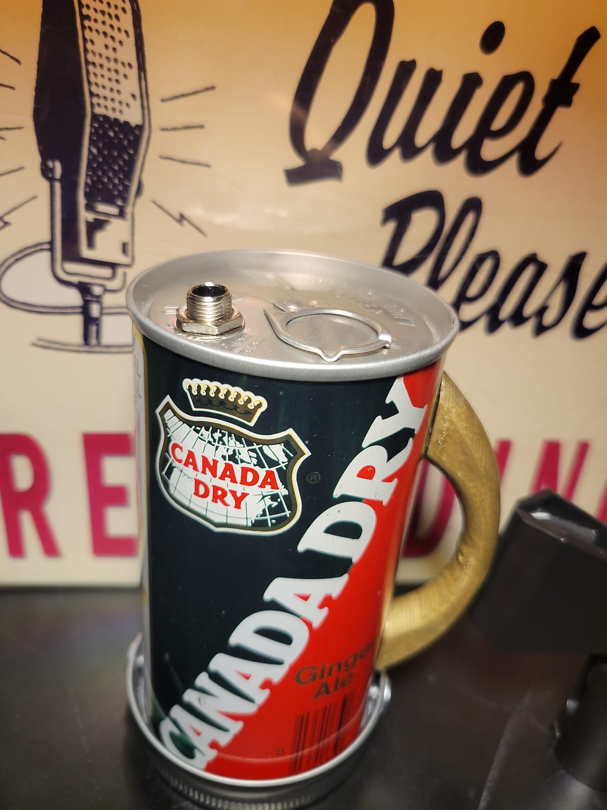 Lo Fi Soda Can Microphone - 1976 NFL Atlanta Falcons