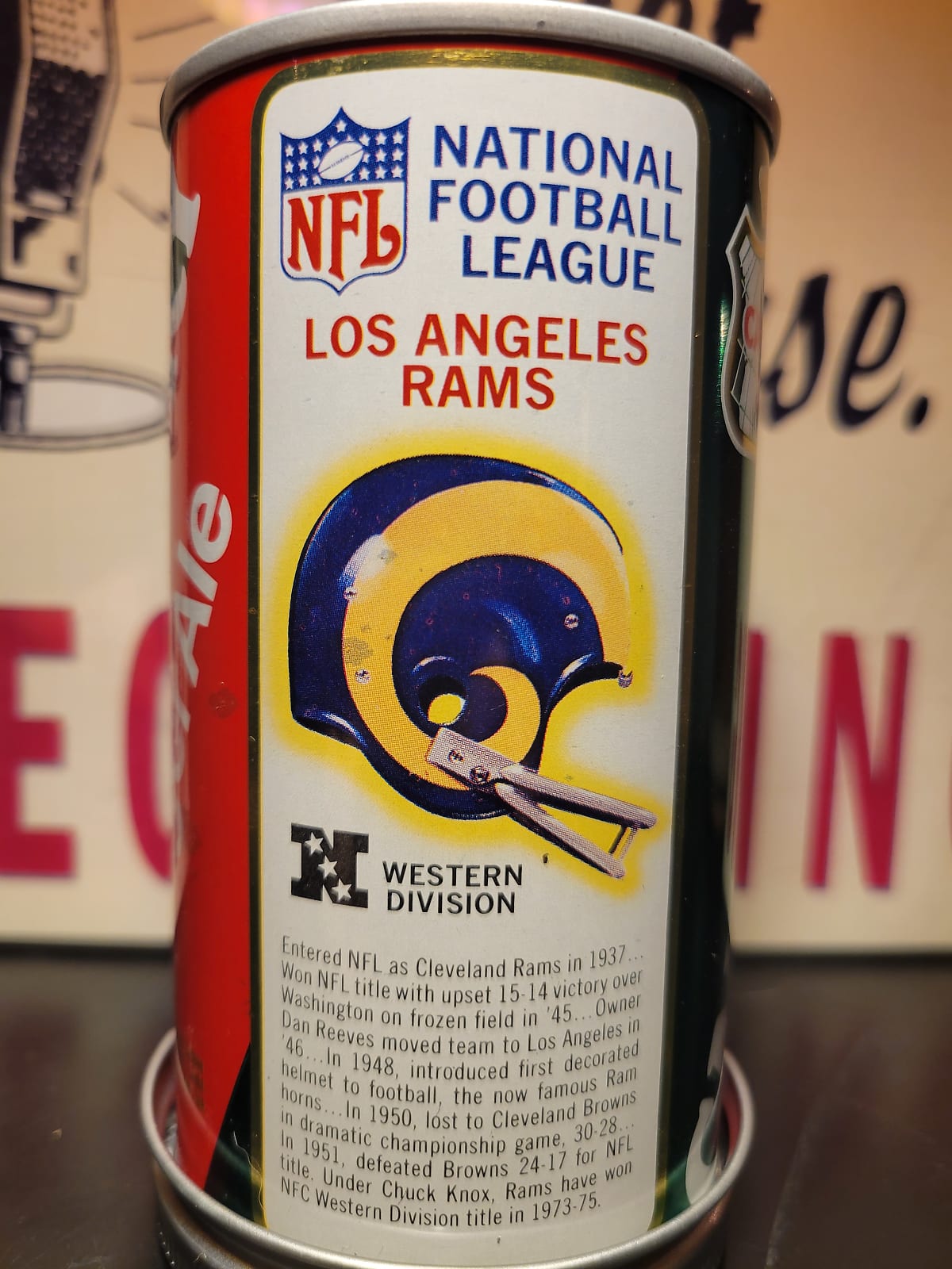 Lo Fi Soda Can Microphone - 1976 NFL Los Angeles Rams