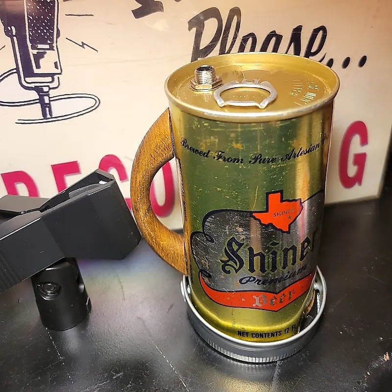 Lo Fi Beer Can Microphone - Golden Texas Shiner