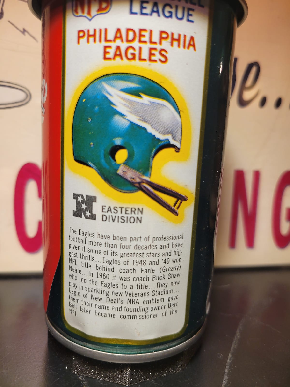 Lo Fi Soda Can Microphone - 1976 NFL Philadelphia Eagles