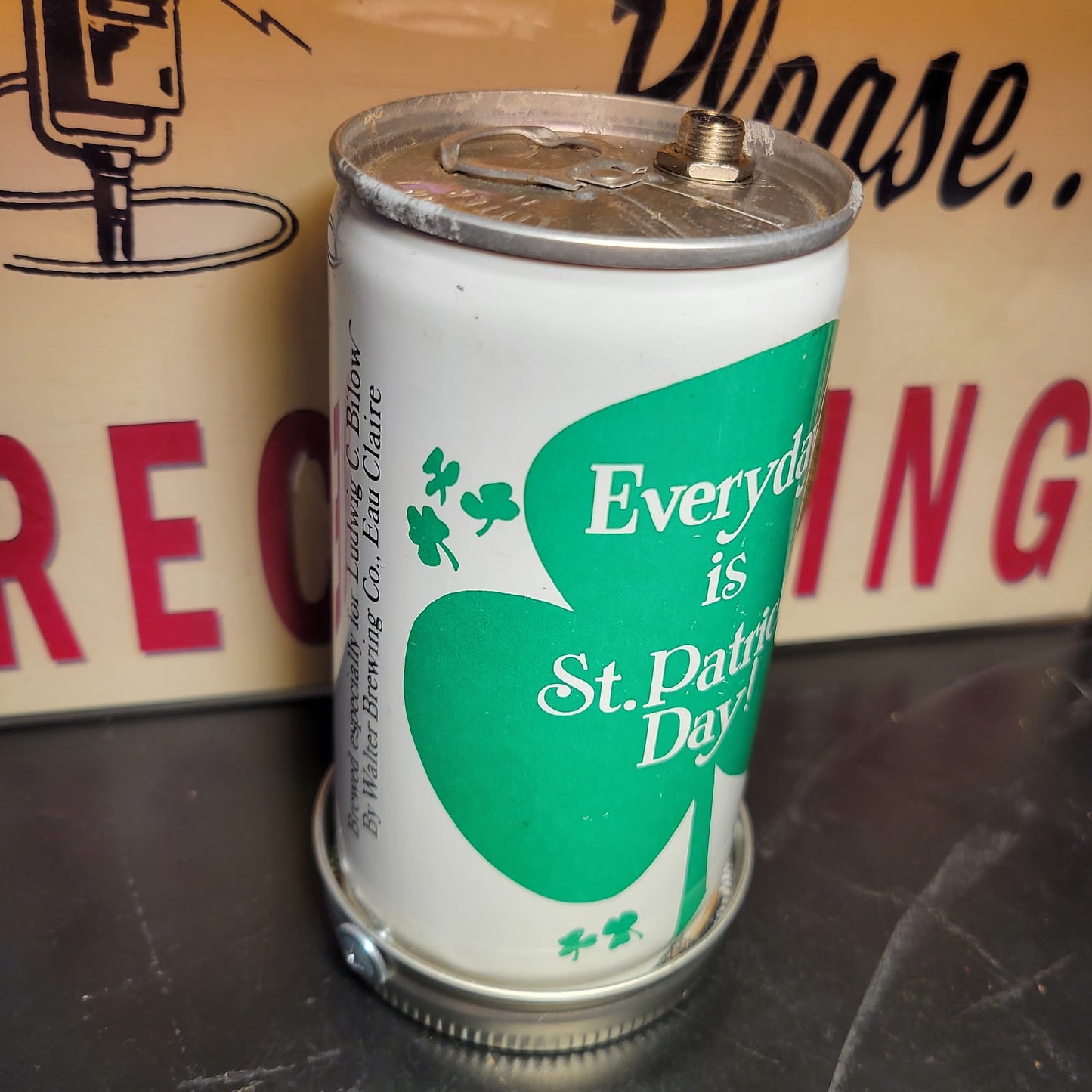 Lo Fi Beer Can Microphone - Bilow New Jersey, St. Patricks Day 1981