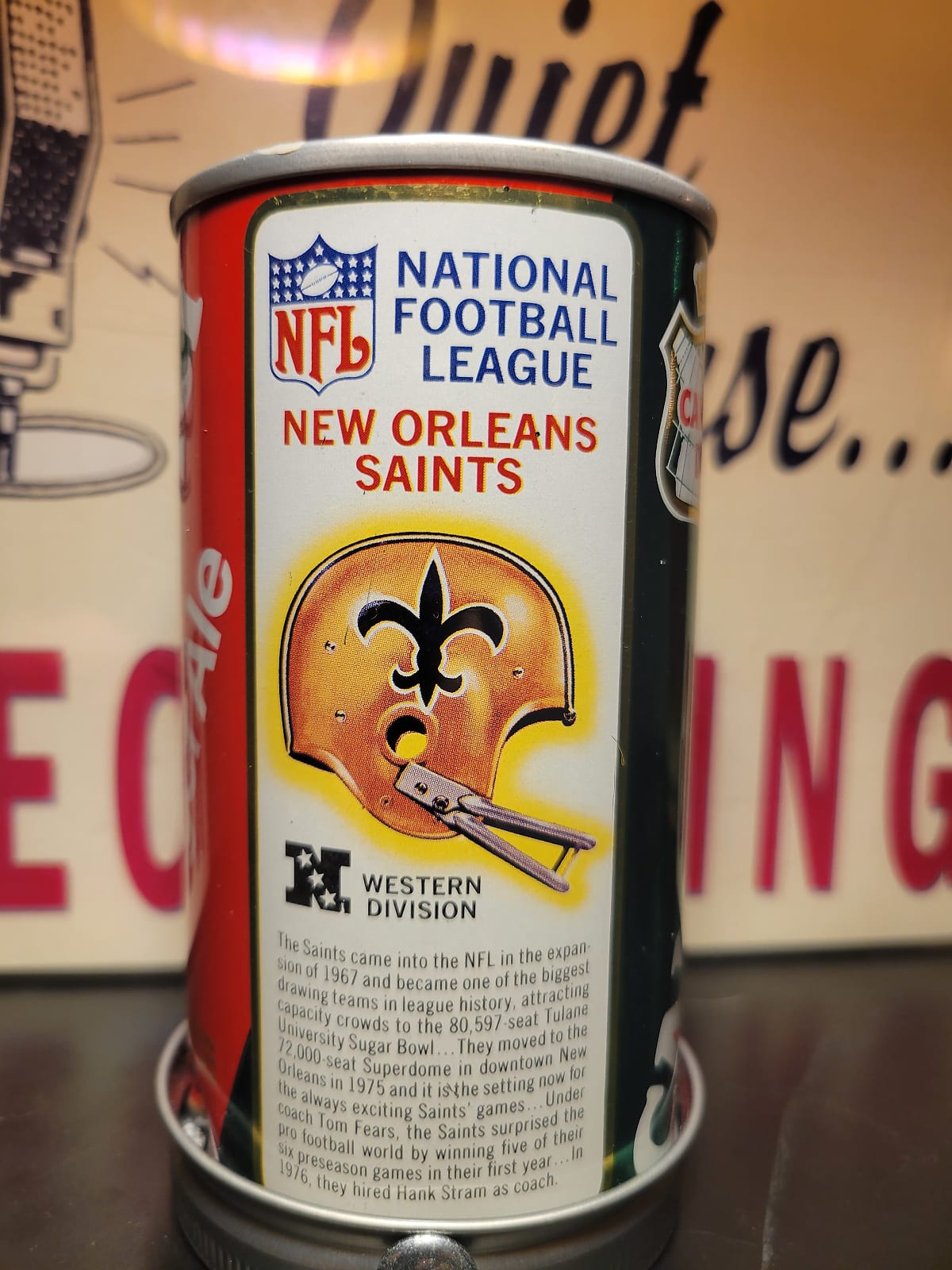Lo Fi Soda Can Microphone - 1976 NFL New Orleans Saints