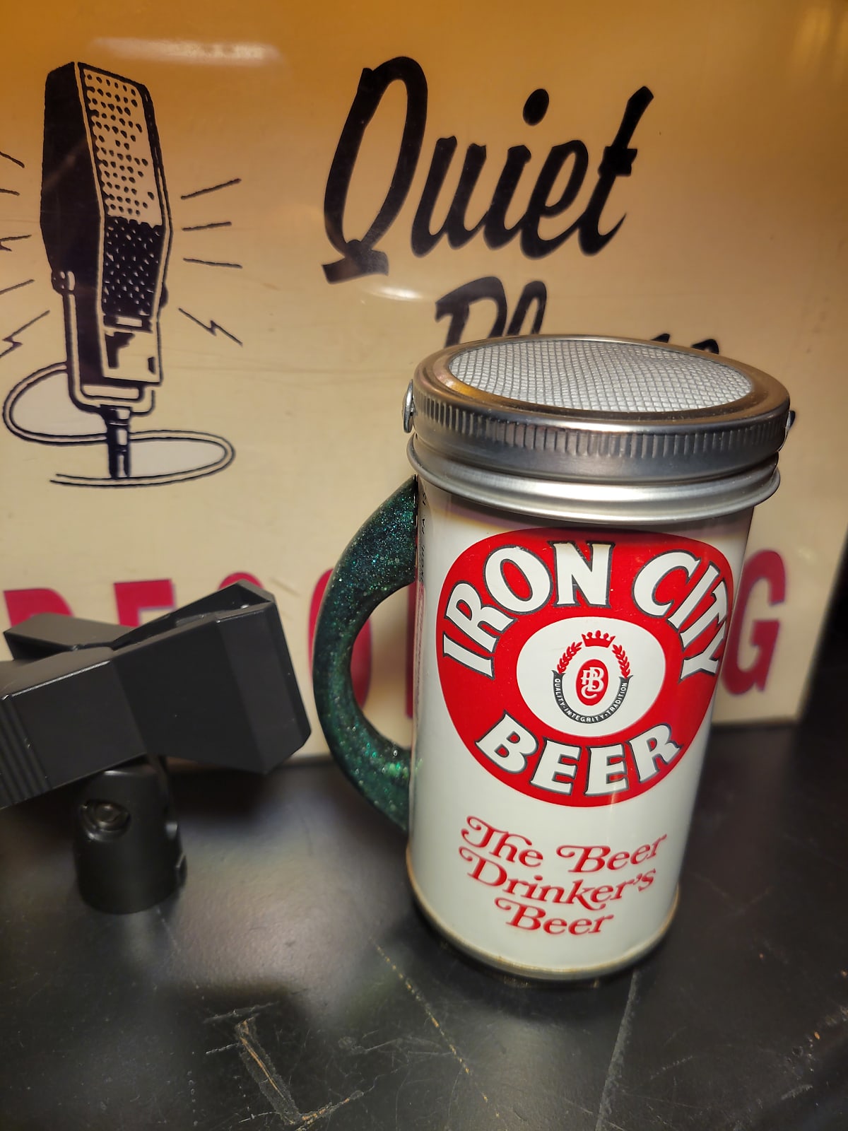 Lo Fi Beer Can Microphone - Pittsburgh Iron City, Christmas Horses