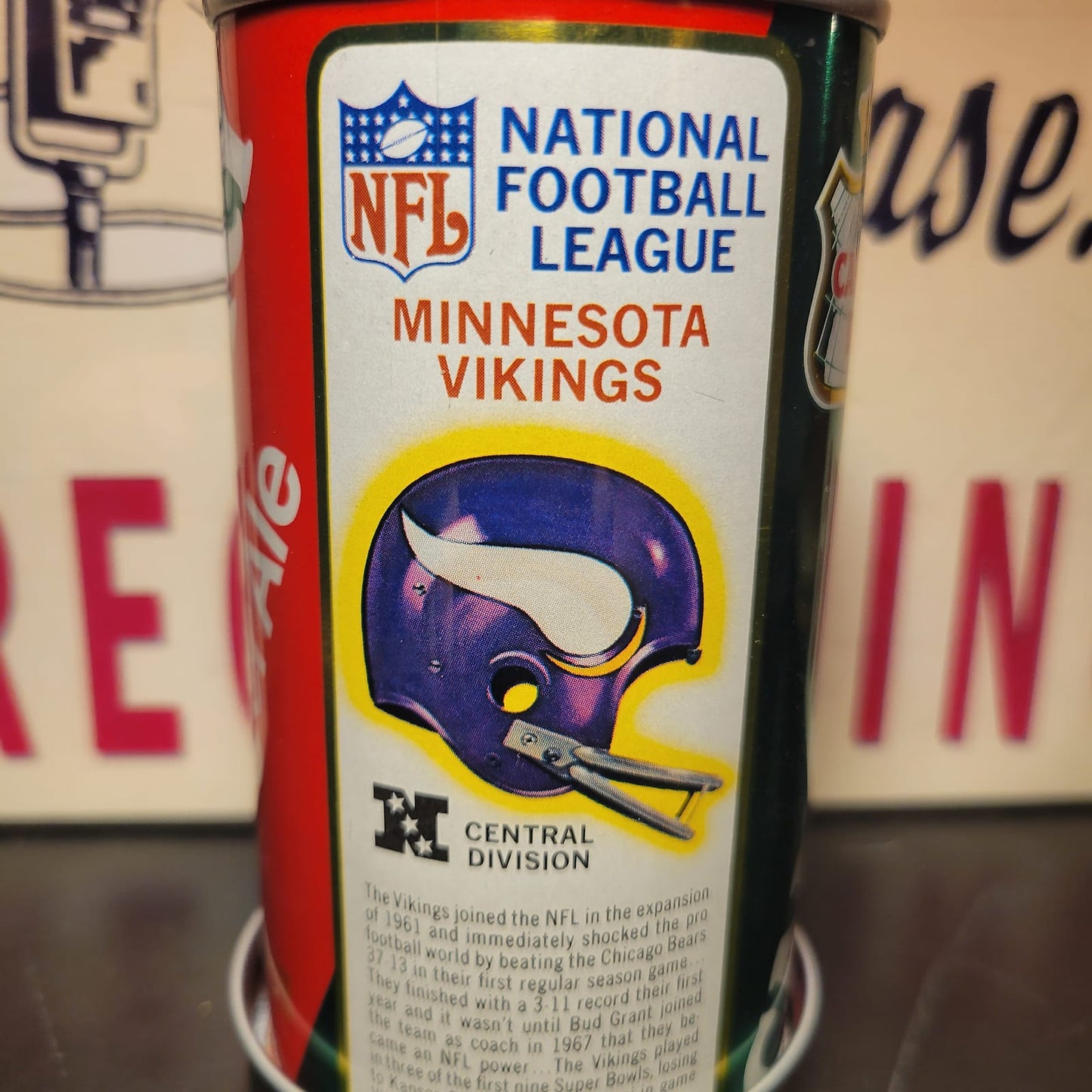 Lo Fi Soda Can Microphone - 1976 NFL Minnesota Vikings