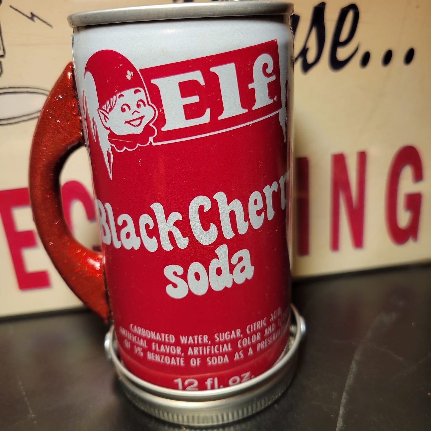 Lo Fi Soda Can Microphone - Black Cherry Elf Soda