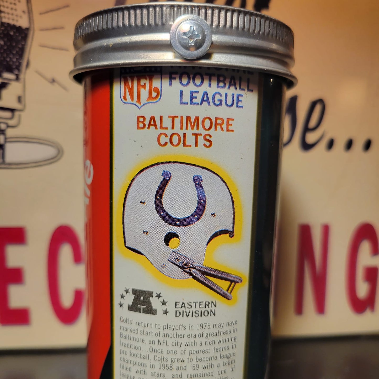 Lo Fi Soda Can Microphone - 1976 NFL Baltimore Colts