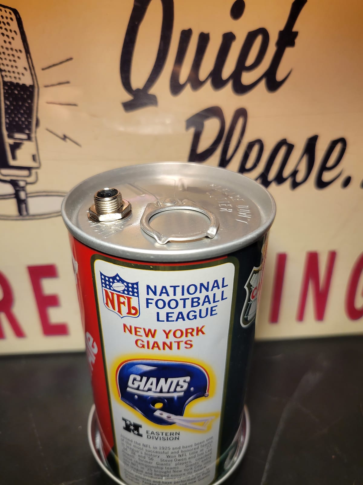 Lo Fi Soda Can Microphone - 1976 NFL New York Giants