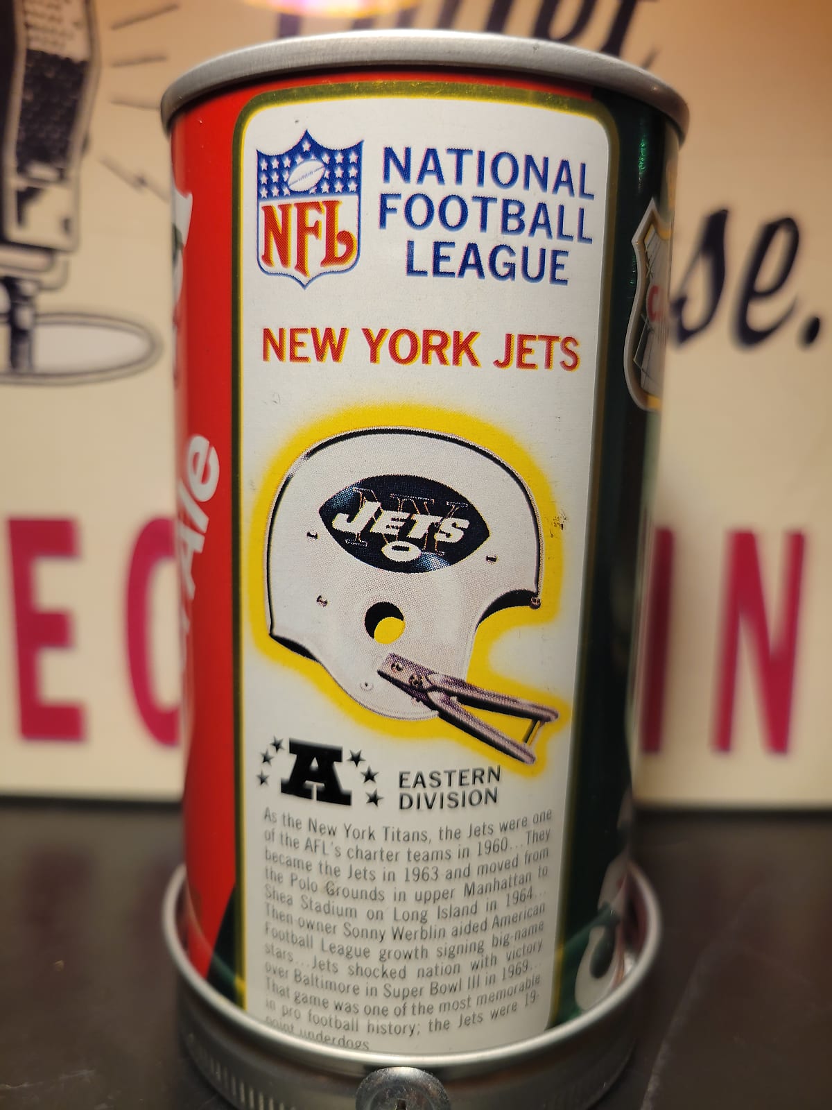 Lo Fi Soda Can Microphone - 1976 NFL New York Jets