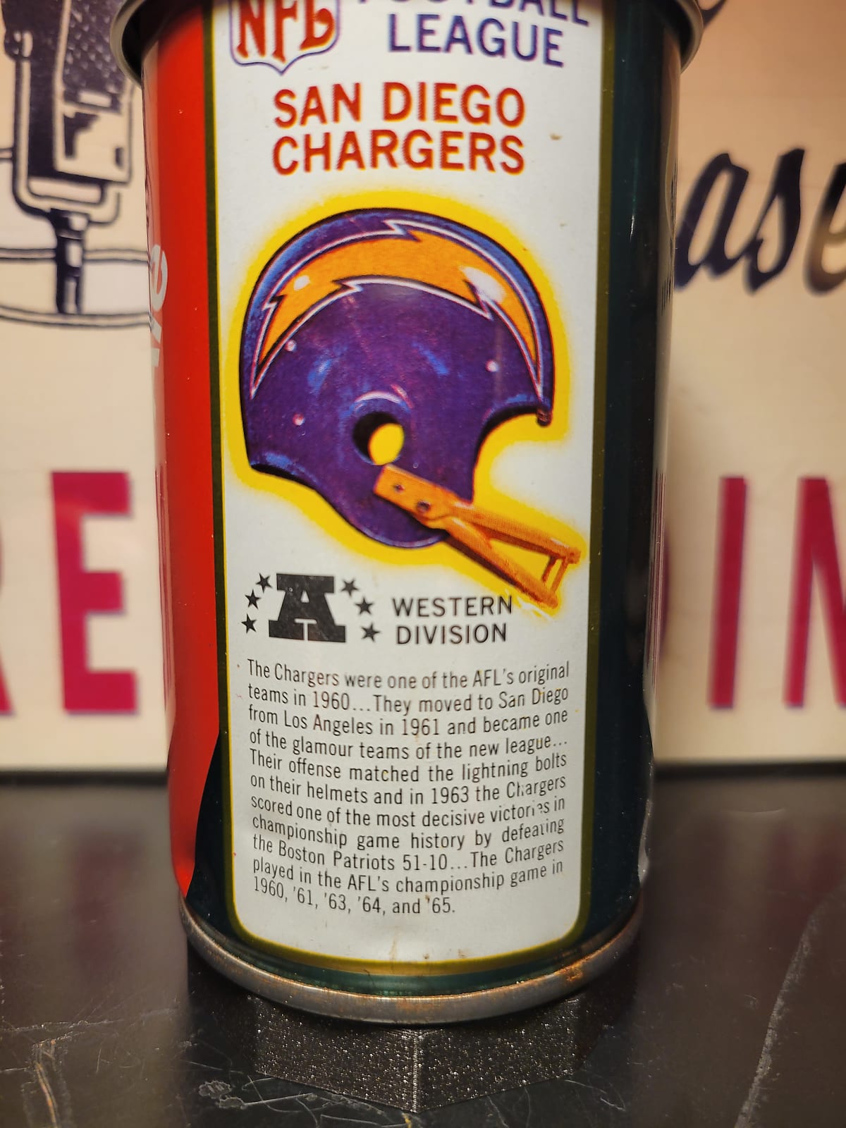 Lo Fi Soda Can Microphone - 1976 NFL San Diego Chargers