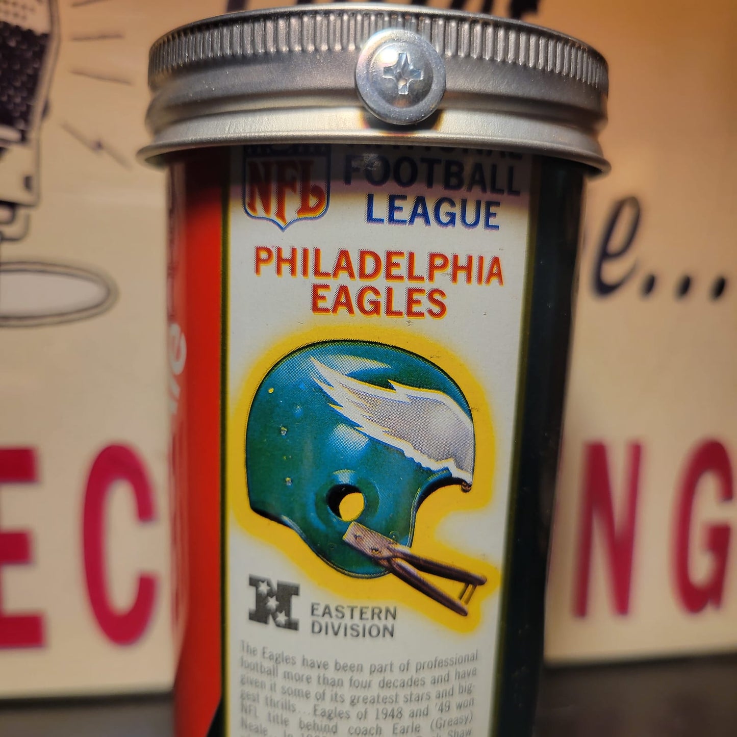 Lo Fi Soda Can Microphone - 1976 NFL Philadelphia Eagles