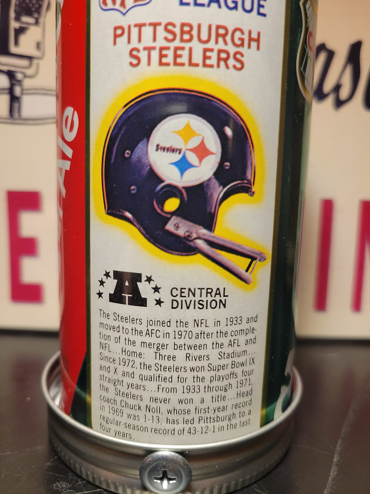 Lo Fi Soda Can Microphone - 1976 NFL Pittsburgh Steelers