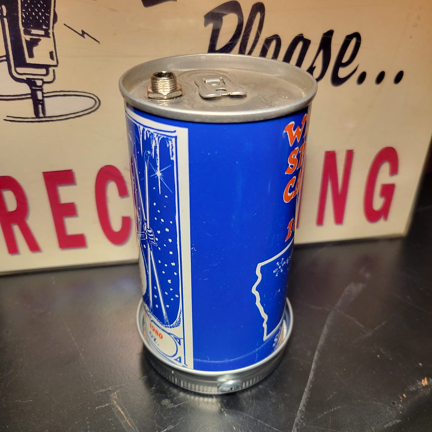 Lo Fi Beer Can Microphone - Iowa 1980 Winter Sports Festival