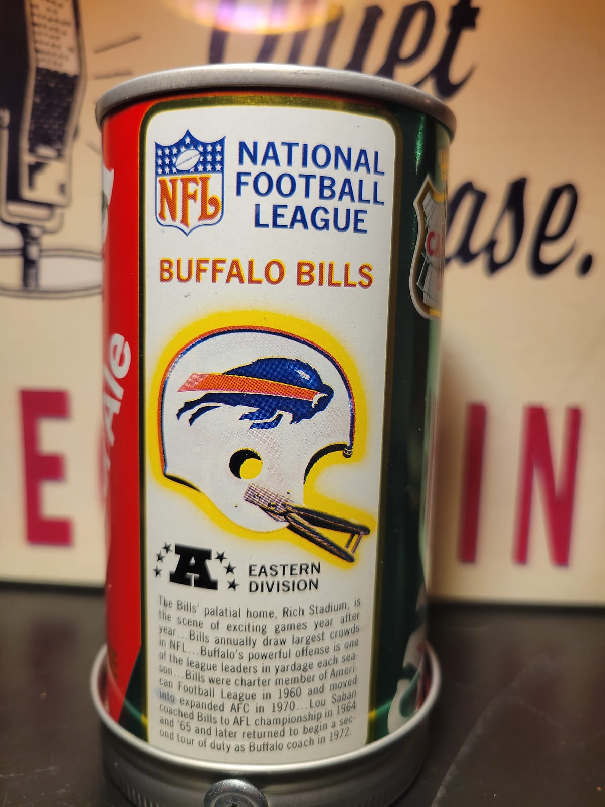 Lo Fi Soda Can Microphone - 1976 NFL Buffalo Bills