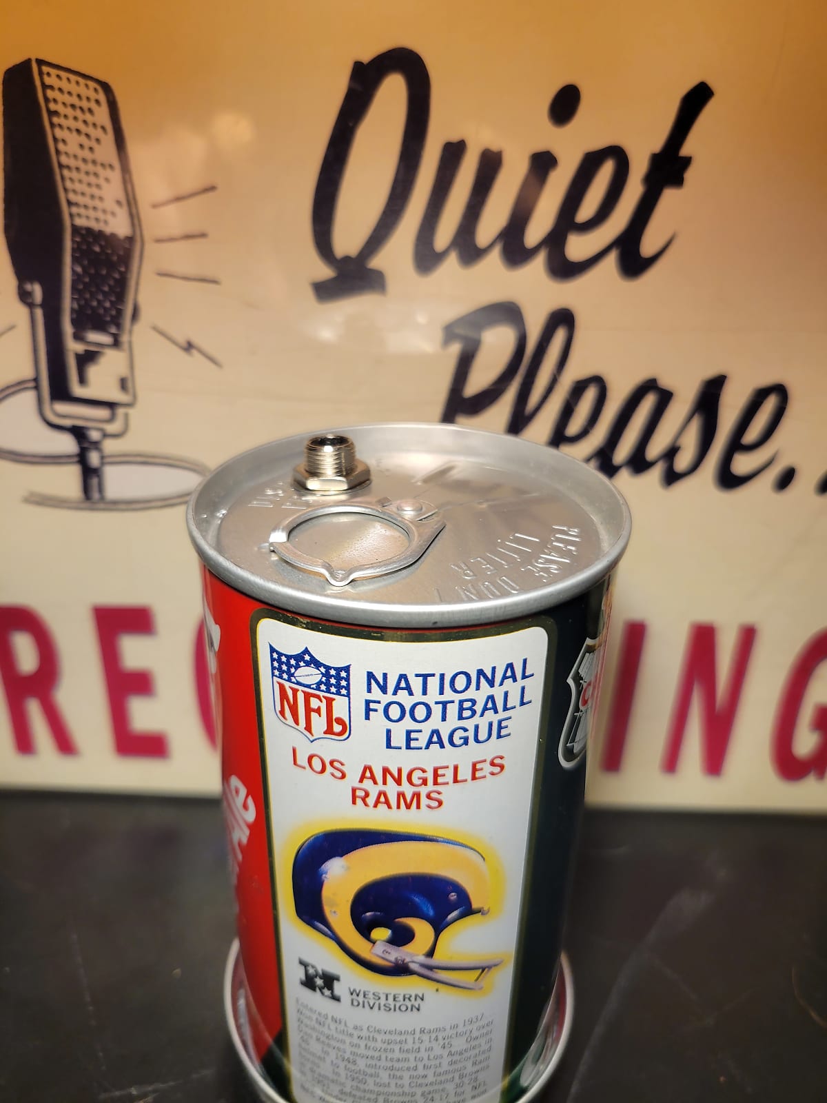 Lo Fi Soda Can Microphone - 1976 NFL Los Angeles Rams