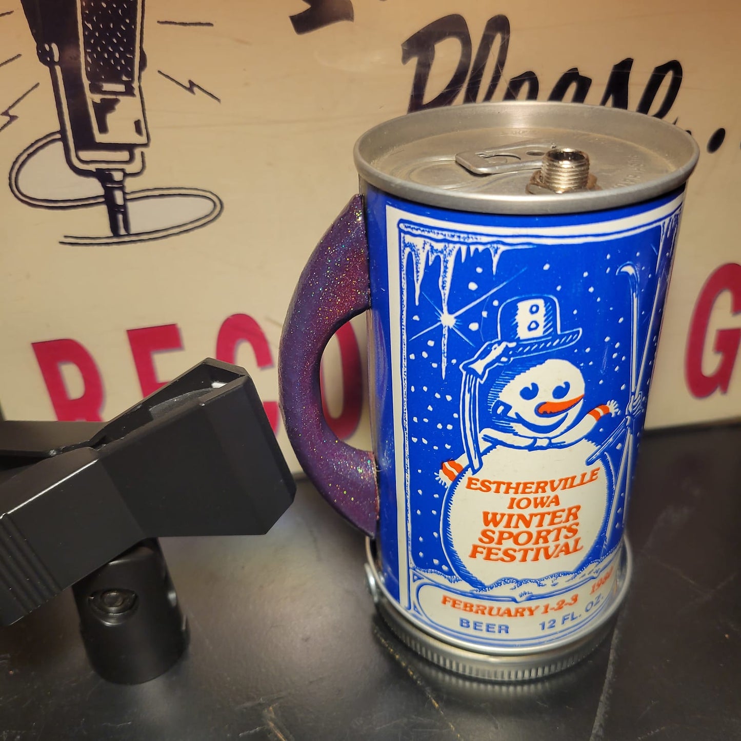 Lo Fi Beer Can Microphone - Iowa 1980 Winter Sports Festival