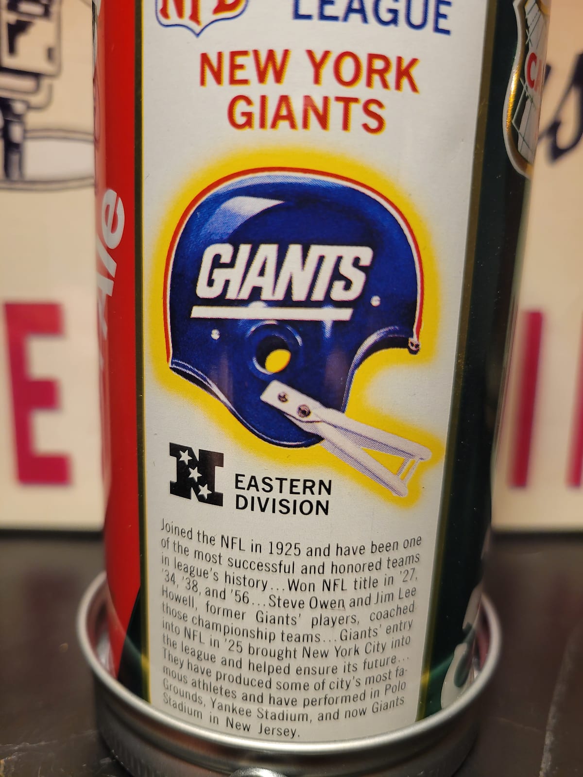 Lo Fi Soda Can Microphone - 1976 NFL New York Giants