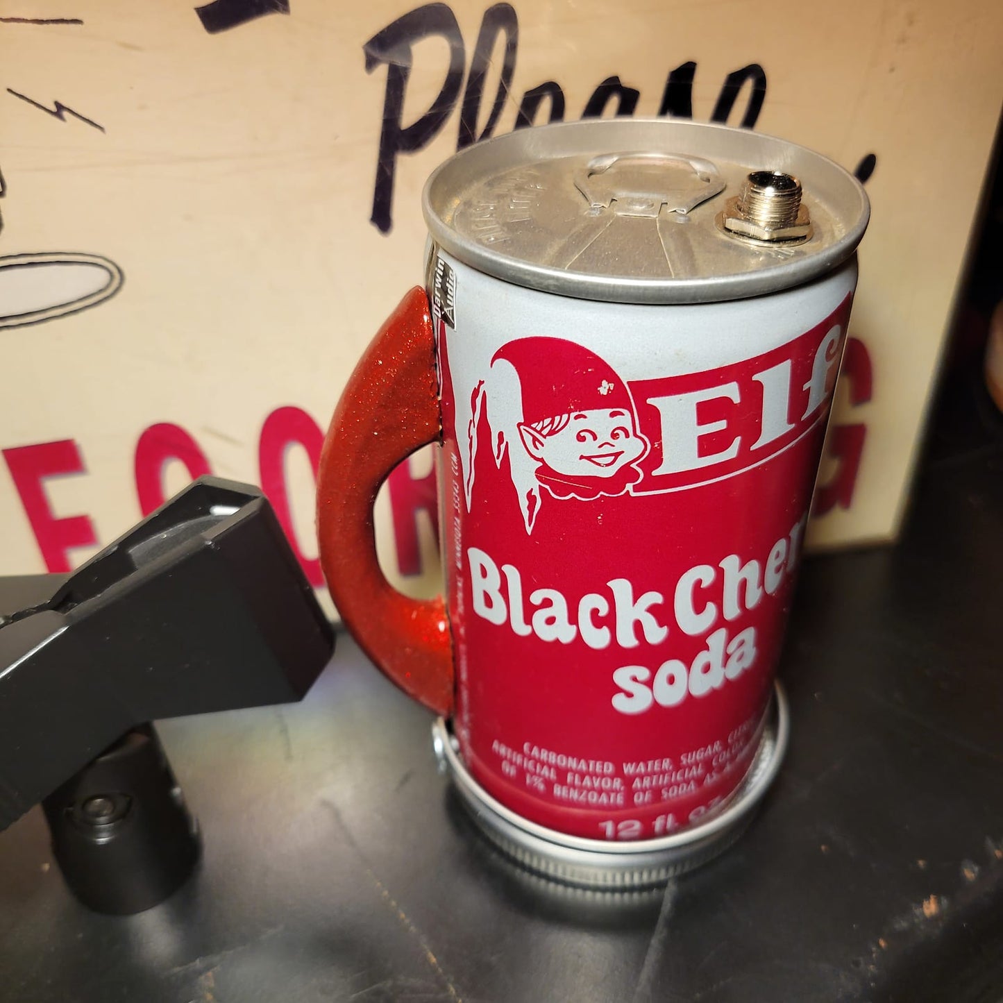 Lo Fi Soda Can Microphone - Black Cherry Elf Soda