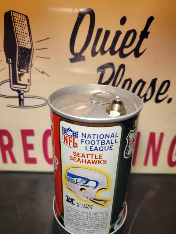 Lo Fi Soda Can Microphone - 1976 NFL Seattle Seahawks