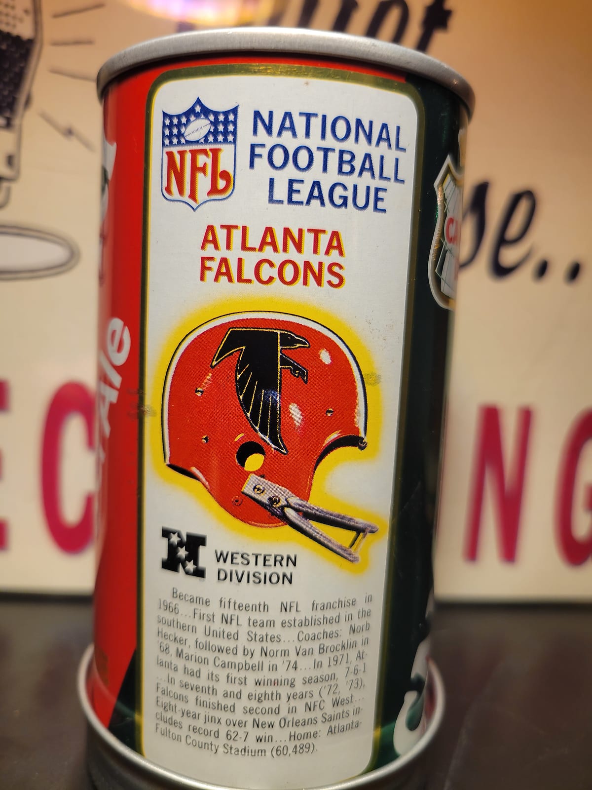 Lo Fi Soda Can Microphone - 1976 NFL Atlanta Falcons