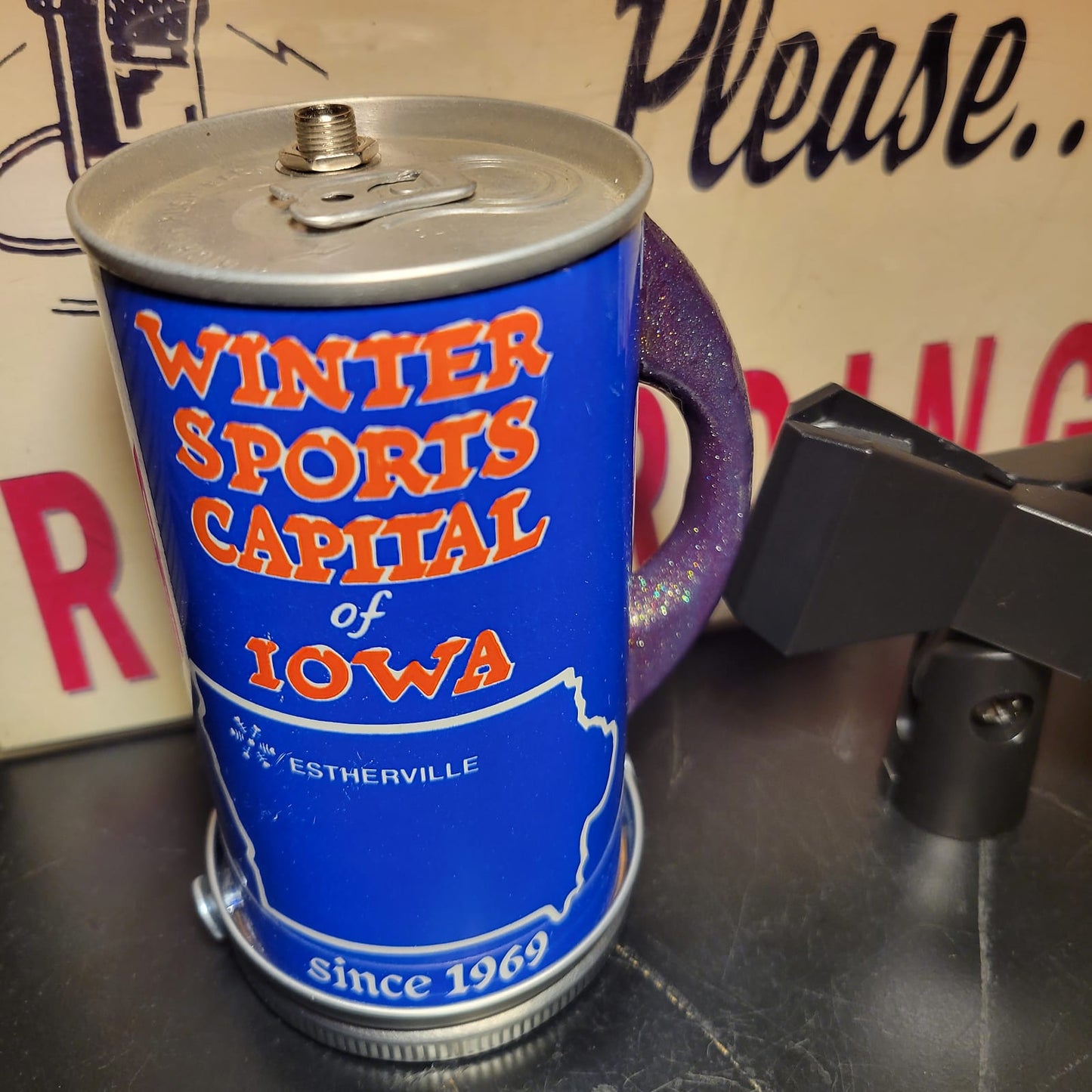 Lo Fi Beer Can Microphone - Iowa 1980 Winter Sports Festival