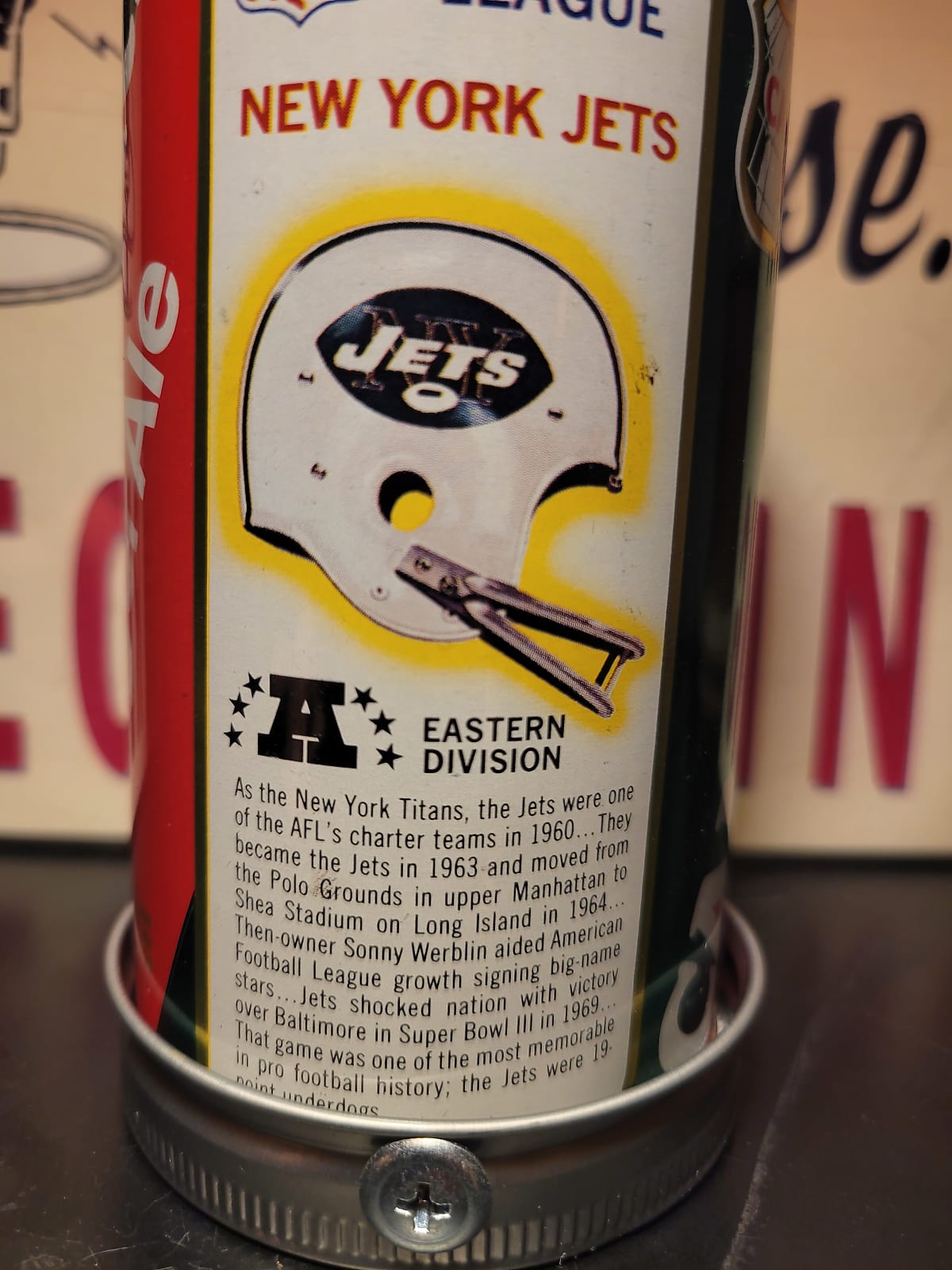 Lo Fi Soda Can Microphone - 1976 NFL New York Jets