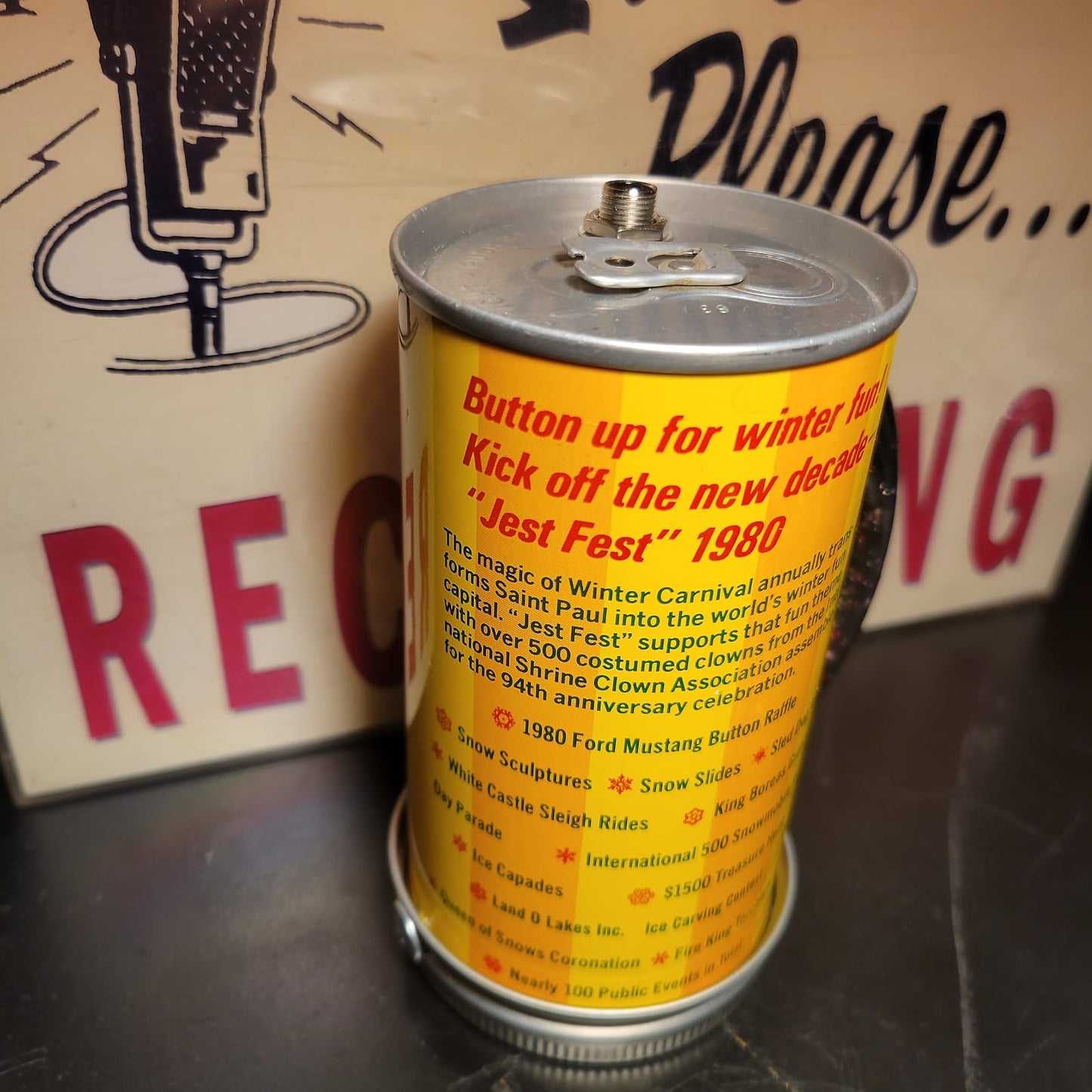 Lo Fi Beer Can Microphone - Minnesota, 1980 Winter Carnival