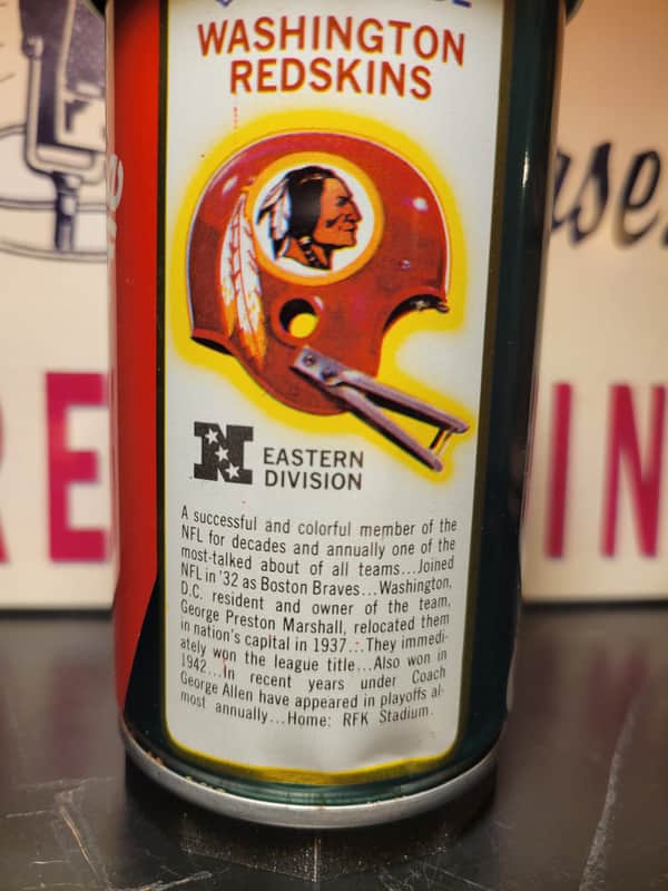 Lo Fi Soda Can Microphone - 1976 NFL Washington Redskins