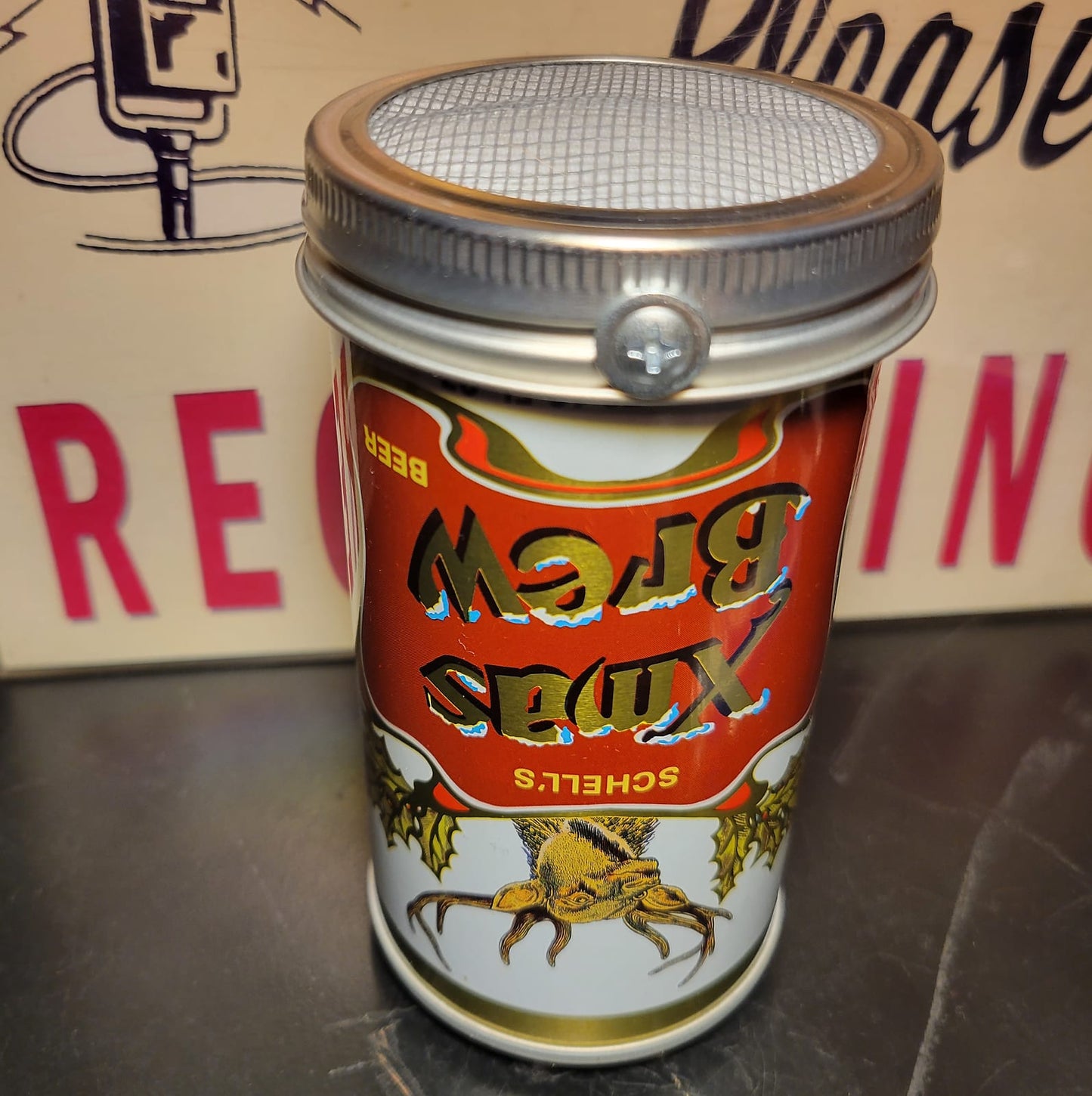 Lo Fi Beer Can Microphone - Schell's White Christmas Xmas Brew