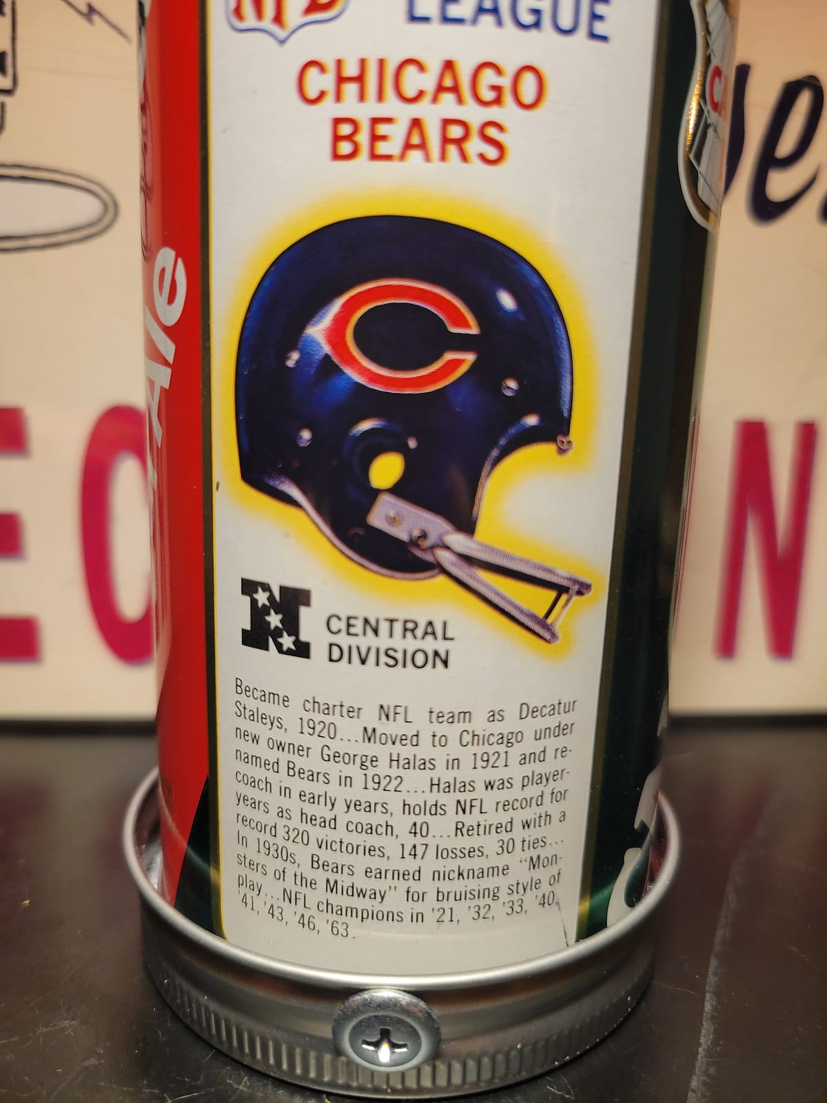 Lo Fi Soda Can Microphone - 1976 NFL Chicago Bears